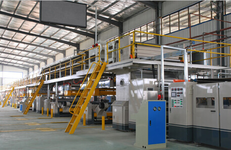three layer corrugated paperboard production line