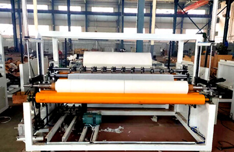 Jumbo roll toilet tissue paper slitting machine