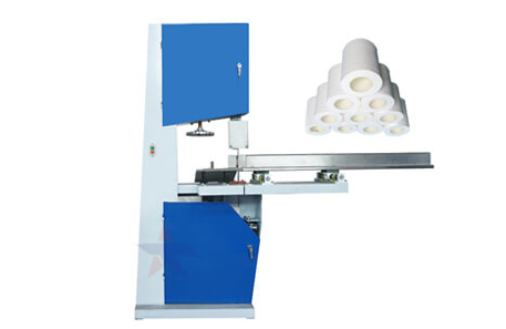 Semi Automatic Bandsaw Cutter Toilet Tissue Paper Roll Band Saw Cutting Machine